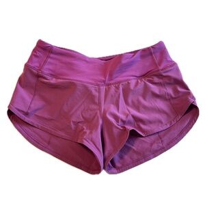 Lululemon Purple Speed Up Shorts - size 2